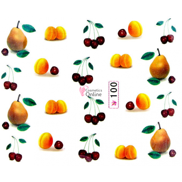 Stickere Mollylac cu apa pentru unghii Cod 100 - 46427 Fructe